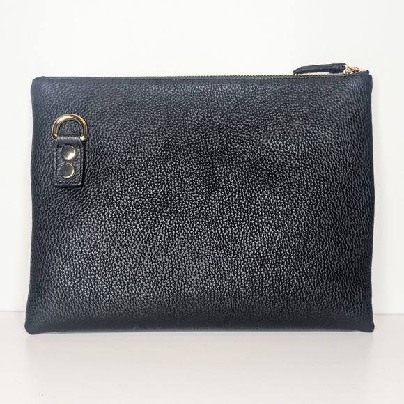 Mark & Graham Handbags - Mark & Graham Essential Leather Zipper Crossbody black pebbled gold hardware